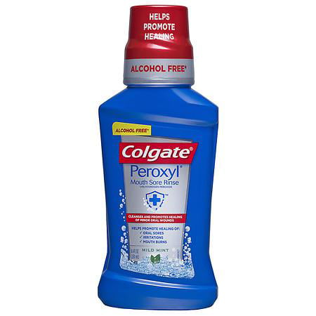 Colgate Peroxyl Mouth Sore Rinse, Antiseptic Oral Cleanser & Rinse Mint 8.0 fl oz(pack of
