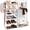 White With Natural, variant on 2-in-1 Shoe Rack for Closet with Purse Organizer, 5 Tier Shoes Shelf with Wooden Tray and Removable Shelves, Storage Organizer for Entryway, Garage, Hold Boots, Backpacks, White