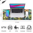 thumbnail image 5 of Long Mouse Pads for Desk,Colorful Dinosaurs Landscape Pattern Desk Mats on Top Of Desks, Desk Mouse Pad Extra Large with 3mm Non-Slip Base and Stitched Edge for Gaming,Office,Work,Home 31.5"x11.8", 5 of 6