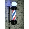 thumbnail image 2 of BarberPub 27'' Wall Mounted Barber Pole with LED Light for Hairdressing, Salon Spa Stripes Rotating lamp, 2 of 5