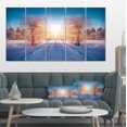 thumbnail image 1 of Winter Landscape in City Park - Landscape Canvas Art Print, 1 of 3
