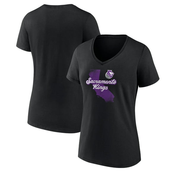 Men's Black Sacramento Kings Pick & Roll Coverage V-Neck T-Shirt