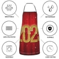 thumbnail image 6 of Gaeub Happy New Year 2025 F Kitchen Cooking Aprons Adjustable Bib Apron Waterdrop and Oil Resistant Kitchen Chef Apron for Women Men, 6 of 7