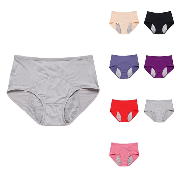 Leak Proof Sanitary Pants, High Absorbency Period Underwear, Washable Cotton, L to 8XL, Medium to High Waisted
