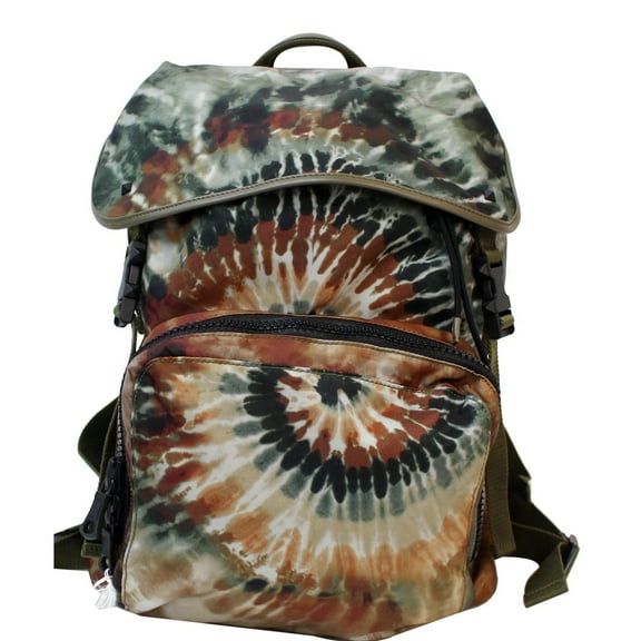 Pre-Owned VALENTINO Garavani Tie-dye Flap Top Nylon Backpack Multicolor