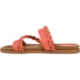 thumbnail image 6 of Women's Journee Collection Colette Strappy Slide Coral Faux Leather 7.5 M, 6 of 7