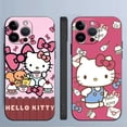thumbnail image 4 of Funda de teléfono de dibujos animados Hello Kitty para iPhone 14, 11, 13, 12 Pro Max, XR, X, XS, 8, 7, 6, 6S Plus, MINI funda de silicona, 4 of 5