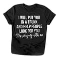 thumbnail image 1 of Blusa informal de manga corta con estampado de cuello redondo para mujer Pompotops  hfajkhk125910, 1 of 5