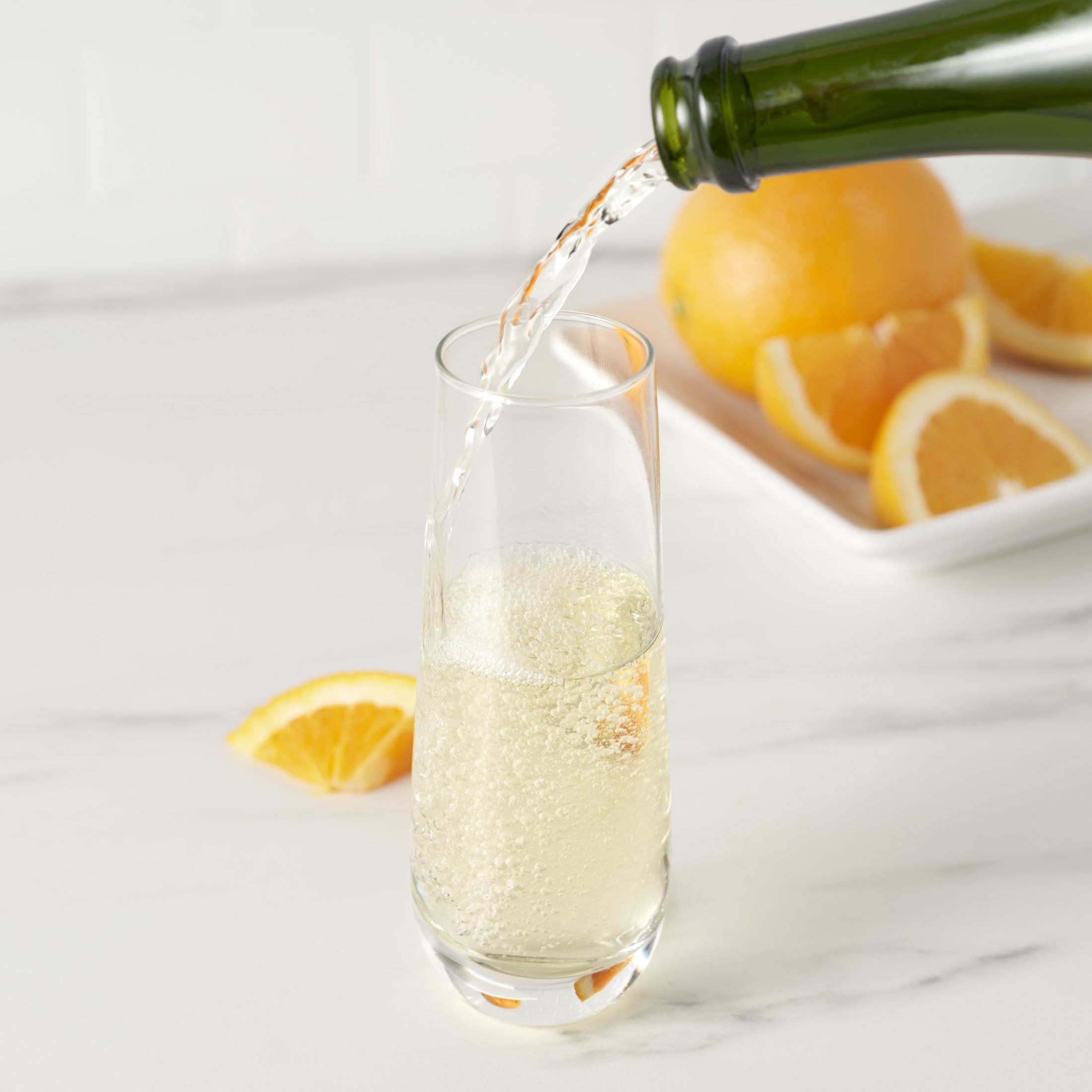 True Stemless Champagne Flutes for Birthday, Wedding Gifts, 9oz Set of 4