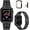 Black, variant on Solid Stainless Steel Band Compatible with Apple Watch 38mm 40mm, Metal Strap with Soft TPU Case for iWatch Series 6 5 4 3 2 1 SE Women and Men (Space Gray, 38/40 mm)