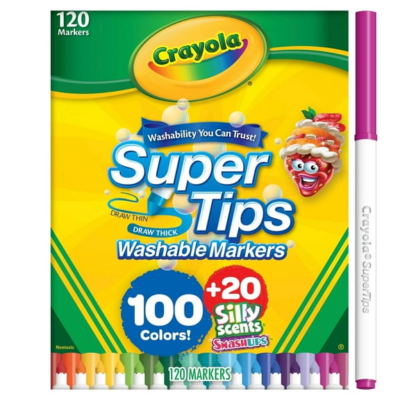 Crayola Super Tips & Silly Scents Washable Marker Set (120ct)