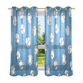 thumbnail image 6 of Yayeee Window Curtains Light Filtering 63"x42" Grommet Panel Pair Home Living Room Decor, Baseballs Pattern, 6 of 7