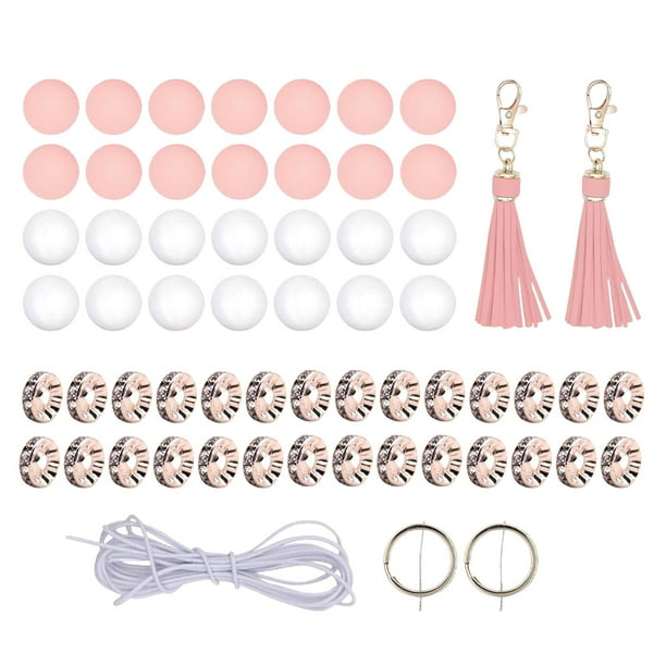 Kit de cuentas espaciadoras Sunnimix 28 cuentas de silicona para hacer Llaveros