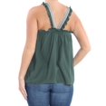 thumbnail image 4 of 1. STATE $69 Womens New 1581 Green Embroidered Tank Casual Top L B+B, 4 of 4
