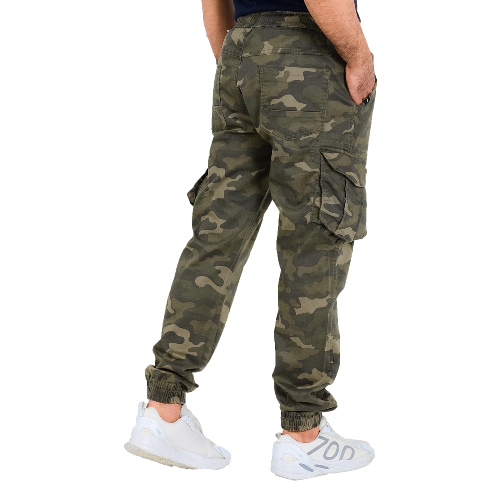 Flush Mens Camouflage Cargo Pants Stretchable, SkinnyFit Trousers with