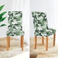 thumbnail image 3 of Yayeee 2 Pack Dining Chair Covers Stretch Parson Chairs Slipcovers Seat Protector, Army Green Camouflage Pattern, 3 of 6