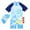 Dark Blue, variant on Child Boys Swimsuits One Piece Cute Print Baby Boy Bathing Suit Long Sleeve Swim Suit 3-4 Years Boys Fashion