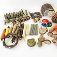thumbnail image 5 of BESTSKY Rabbit Chew Toys,99% Natural Applewood Rabbit Toys,Handcrafted Playset Guinea Pig Toys,Combo2, 5 of 5