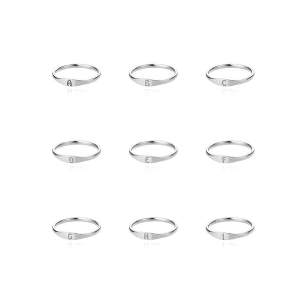 1pc opean And American Style Simple Fashion Gold Stainless Steel Alphabet Ring For Men And Women, Daily Wear