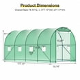 thumbnail image 5 of GOJOOASIS Outdoors Heavy Duty 15 x 7 x 7 FT Portable Greenhouse with 8 Ventilated Screen Windows & Rolling Zipper Door, 5 of 9
