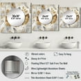 thumbnail image 4 of Designart "Bohemian Energy Gold and Silver Impressions" Boho Feather Gold Large Square Mirror - Square Bedroom Mirror Printed Wall Decor - Traditional Square Printed Wall Mirror Art, 4 of 5