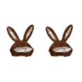 thumbnail image 1 of VONKY Cute Rabbit Hat with Adjustable Ears Warm Animal Soft Plush Brown 55cm 2Set, 1 of 6