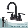 thumbnail image 5 of Wowow Oil Rubbed Bronze 4-in centerset 2-Handle Bathroom Sink Faucet with Drain, 5 of 6