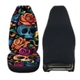 thumbnail image 6 of FOR U DESIGNS Skull Rose Print 2 Pcs Car Front Seat Covers Washable Driver Seat Cover with Backrest Scratch-Resistant Car Seat Protector Automotive Interior Accessories, 6 of 7