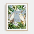 thumbnail image 2 of White Cockatoos Tropical Wildlife Exotic Jungle Life 1 - Painting Botanical Bird Wildlife Floral Tropical Butterfly Illustration Unframed Wall Art Print 16 x 20 inches, 2 of 4