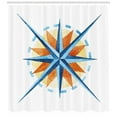 thumbnail image 3 of Ambesonne Compass Shower Curtain, Watercolor Directions, 69"Wx75"L, Burnt Sienna Blue, 3 of 3