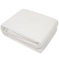 thumbnail image 2 of Sweet Home Collection Waffle Weave Cotton Blanket King Ivory, 2 of 3