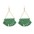 thumbnail image 3 of LEORX 1 Pair Fashion Earrings Bohemian Style Fan Shaped Cloth Lightweight Accessory for Women, 3 of 8