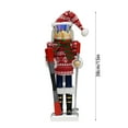 thumbnail image 4 of Milue 15in Wood Christmas Nutcrackers Soldier Ski Figures Toy Ornament for Holiday, 4 of 8