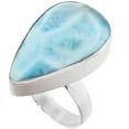 thumbnail image 2 of Domican Republic Blue Larimar 925 Sterling Silver Size 6 Ring, 1", 2 of 3