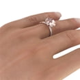 thumbnail image 5 of 3.50 Carat natural peach/pink VS Morganite Ring with Diamonds 14k Rose Gold Flower Vintage Halo, 5 of 5