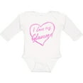 thumbnail image 3 of Inktastic I Love My Glamma in Pink Chalk Heart Boys or Girls Long Sleeve Baby Bodysuit, 3 of 5