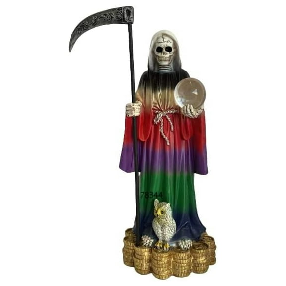 Cannan Santa Muerte 12" Siete Potencias 7 Colores Holy Death Figure