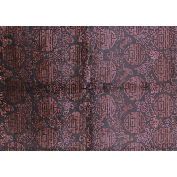 Ahgly Company Indoor Rectangle Oriental Light Blue Industrial Area Rugs, 2' x 3'
