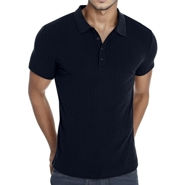 Camisas clásicas para hombre, camisetas de manga corta/larga, camisetas casuales ajustadas y elásticas