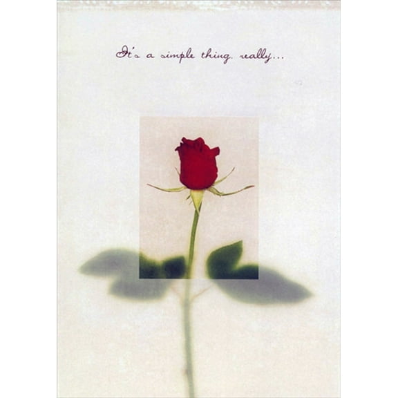 Sudbury Studio Simple Thing Rose Romantic Love Anniversary Card