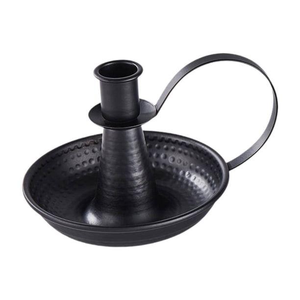 Candelabro para decoración del hogar, mesa de escritorio, centro de mesa, mesa romántica, soporte para velas, candelabro para comedor, Negro