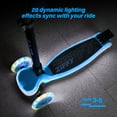 thumbnail image 3 of ZIFFY 3-Wheel Light-Up Kids Scooter for Kids 3-5, Stability - Up to 110LBS, 4 Adjustable Height, Anti-Slip Wide Deck Ride with 20 Dynamic LED Lights for Boys and Girls, Blue, 3 of 10