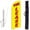 Yellow, variant on Cobb Promo for Lease Blue 6ft Real Estate Feather Flag with Complete 8ft Pole kit, Ground Spike and Carry Bag