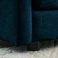 thumbnail image 2 of Modern 3 Piece For Living Room - 1+1+3 Seats, Blue Chenille Fabric, Solid Wood Frame, Comfortable & Accent Chair Chenille, Wood, Seating With, 2 of 6