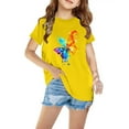 thumbnail image 2 of AJTQTH Tshirts for Kids Boys Girls Cute Butterfly Graphic Tees Short-Sleeved Tops Round Neck Shirts Blouses Summer Cotton Loose Fit Comfy Lightweight Outfits Clothes Yellow 5 Years, 2 of 5