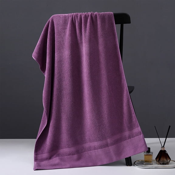 YUTK Absorbent Towel Adult Face Towel Soft Comfortable Bath Towel Set Highly Absorbent Soft Towel,Purple,Free Size