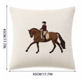 thumbnail image 6 of Clearance Horse Throw Pillow with Insert 18x18", Velvet Equestrian Accent Cushion for Couch Bed, 1 Pack, 6 of 6