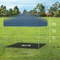 thumbnail image 2 of WildBreak Pop-up Canopy Tent, 10 x 10 feet, with 3 Sidewalls, Blue, 2 of 7