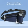 thumbnail image 6 of Running Waist PCS with Water Bottle Holder Adjustable Phone Belt Bag Waterproof Sports Fanny PCS for Men Women Marathon Hiking Outdoor Exercise Lightweight Travel Money Pouch Black 28x18x3cm, 6 of 6