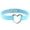 Blue, variant on Guodhu Love Heart Adjustable Leather Choker Punk PU Necklace Goth Choker Soft Collar Chain Necklace Jewelry for Party Decorationsfor Women Men